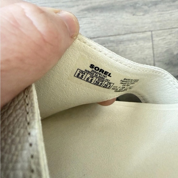 Sorel Cream Platform Sandals